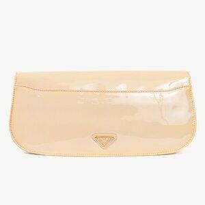 Prada Cammeo Vernice Leather Oversized Clutch